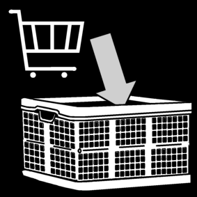 groceries: put in folding crate